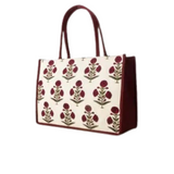 Floral Maroon Tote Bag for Women